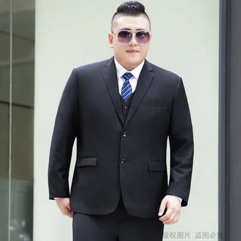 재킷 조끼 바지 3 피스 정장 팻 플러스 사이즈 남성용 최신 코트 바지 디자인 비즈니스 세트, 웨딩 드레스 블레이저 인터뷰