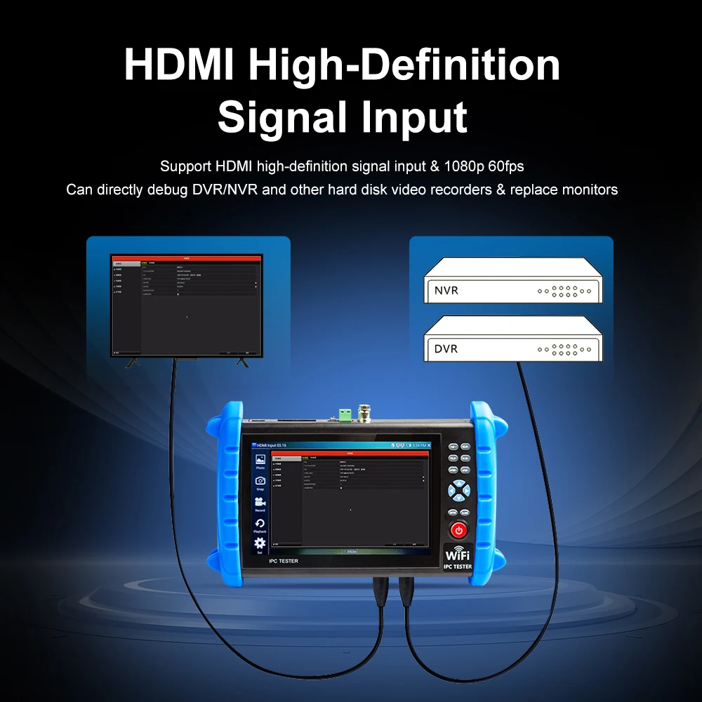 NF-722 CCTV 테스터 IP 카메라 AHD 미니 모니터 4K HDMI VGA IPC 테스터 PoE 휴대용 모니터 CFTV 카메라  케이블 테스트 IPC722 ATCHS - AliExpress