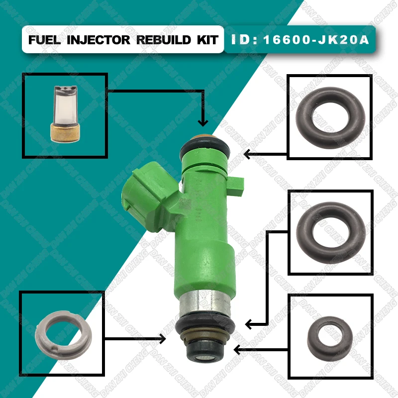 

Fuel Injector Service Repair Kit Filters Orings Seals Grommets for 2009-2014 Nissan Murano 3.5L V6 VQ35DE 16600-JK20A