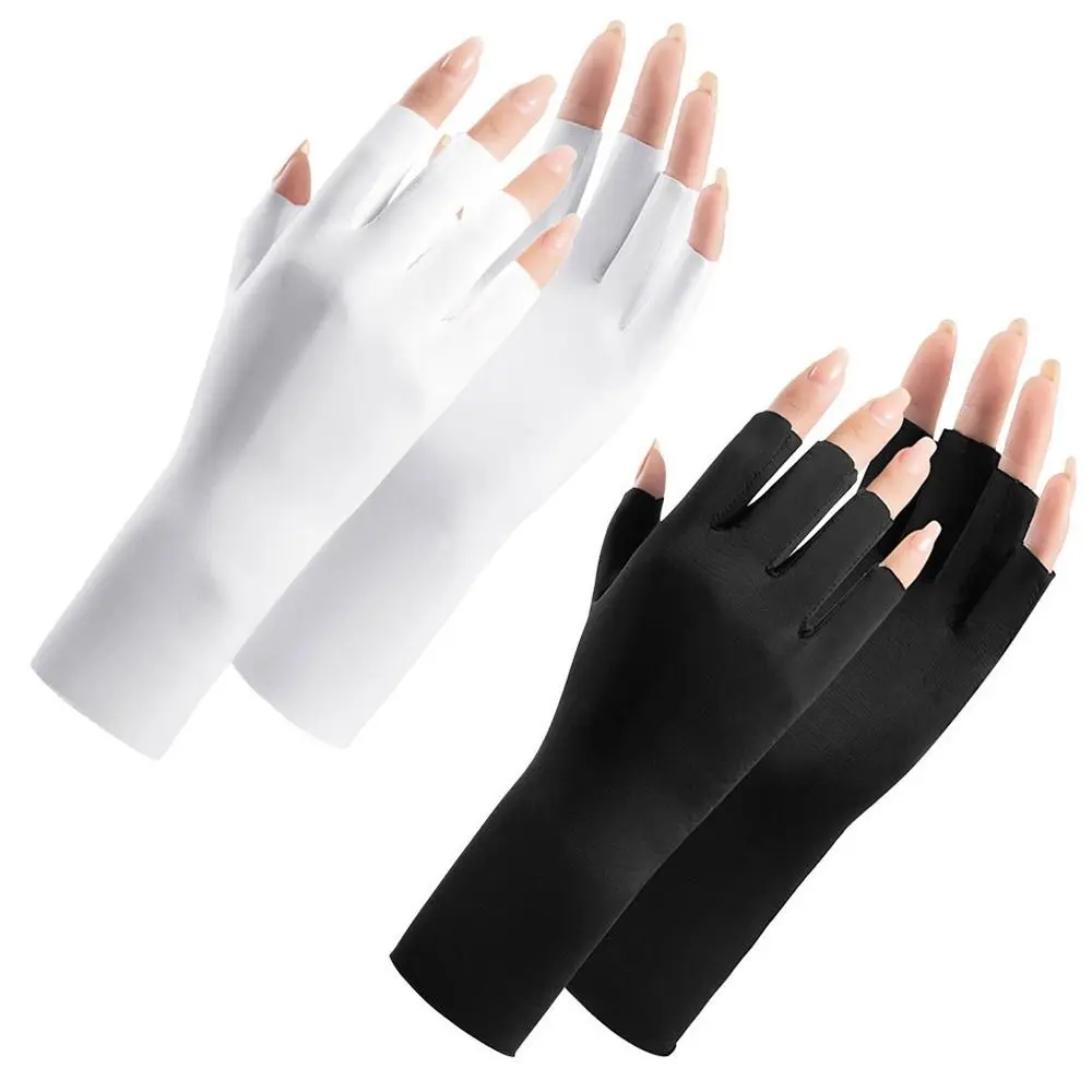 

Protect Finger Skin Sunscreen Gloves Led Lamp Anti -Uv Rays Nail Art Mittens Nail Uv Protection Radiation Proof