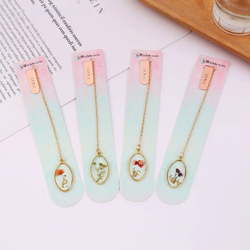 Aesthetic Book Page Clip Floral Painting Metal Bookmark Hollow Metal Book Accessories Student Reading Mark Stationery Gifts - Image 10