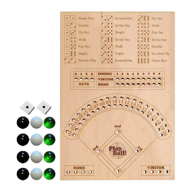 

Бейсбольные кости, Настольная бейсбольная игра с кубиками, Интерактивная настольная игра с двойным сражением, Веселая спортивная игрушка для детей, взрослых, семьи