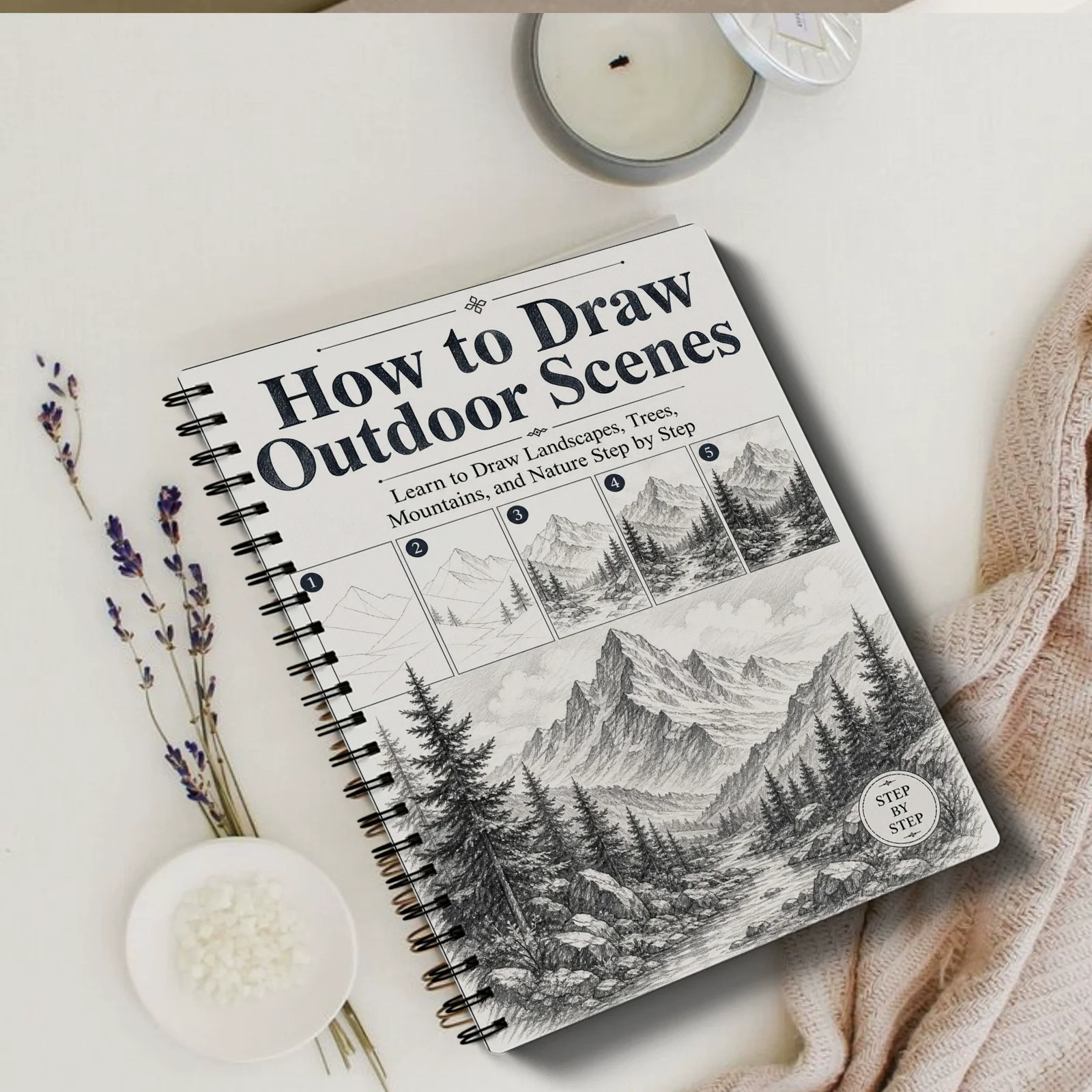Guida passo dopo passo per disegnare scene all'aperto: padroneggia l'arte dei paesaggi, degli alberi, delle montagne e della natura - Libro di base sul disegno - immagine 2