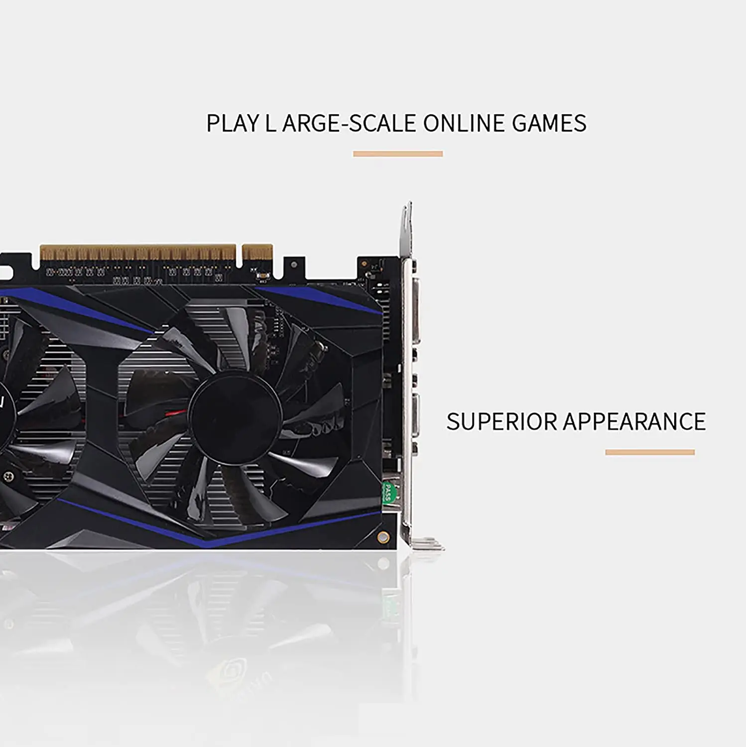 Novas Placas Gráficas Gtx1050ti Ddr5 Jogos de Vídeo 1gb Refrigerador de Mineração com Hdmi-compatível Dvi Vga hd Interfaces Duplo Ventilador 1080 para pc - Imagem 5