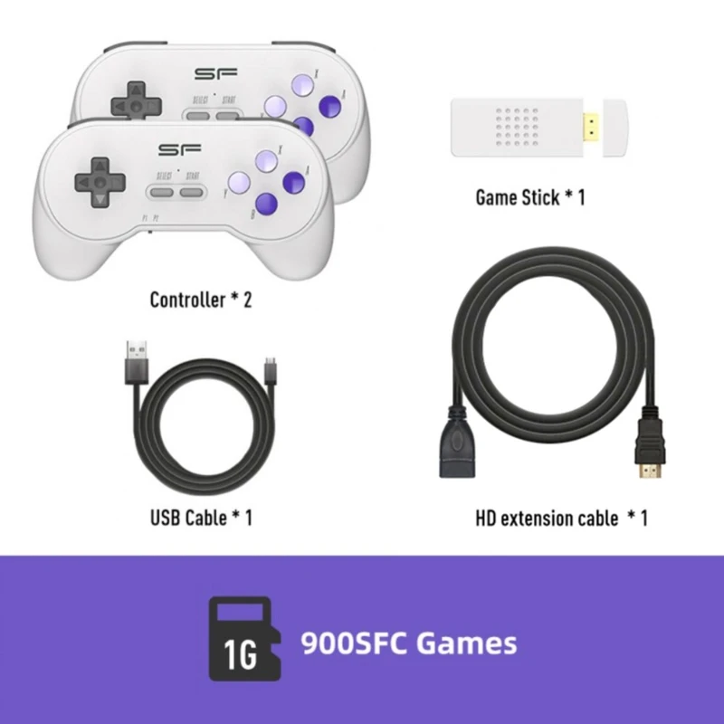 휴대용 게임 콘솔 미니 게임 콘솔 슈퍼 SNES + 게임 게임 스틱 Dropship 용 16 비트 게임 듀얼 무선 게임 패드