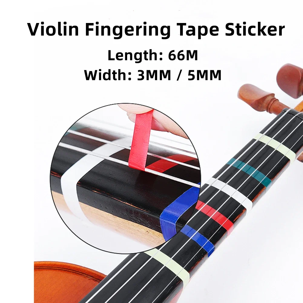 3/5MM Violin Fingering Tape Fingerboard Sticker Finger Position Practice Trainer