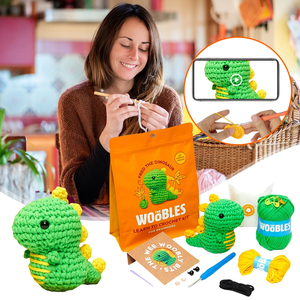 Crochet Kit with Crochet Yarn Video Tutorials Starter Kits for Adults Kids Learn How To Starter Kit crochet kit