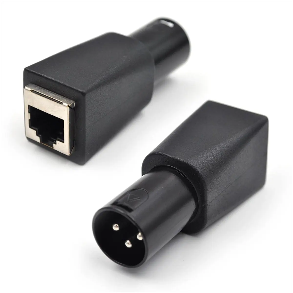 (A75T) 4개 DMX-RJ45 커넥터, RJ45 이더넷-3핀 XLR DMX 어댑터, 오디오 비디오용 3핀 XLR 암수 어댑터