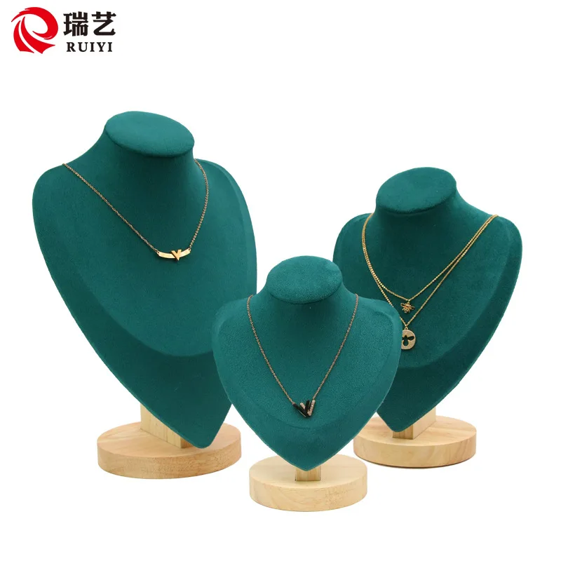 

Like jewelry wearing green microfiber flannelette necklace wearing earrings receive sweater chain jewelry display shelf
