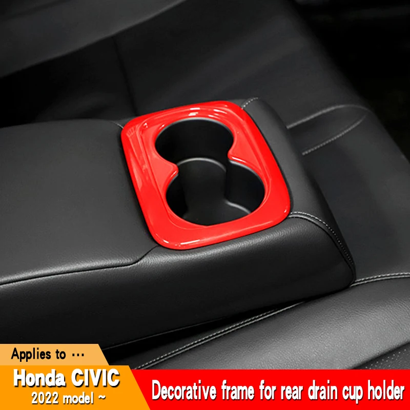 

The decorative frame of the rear seat water cup holder is suitable for the 11th generation Honda Civic car accessories in 2022