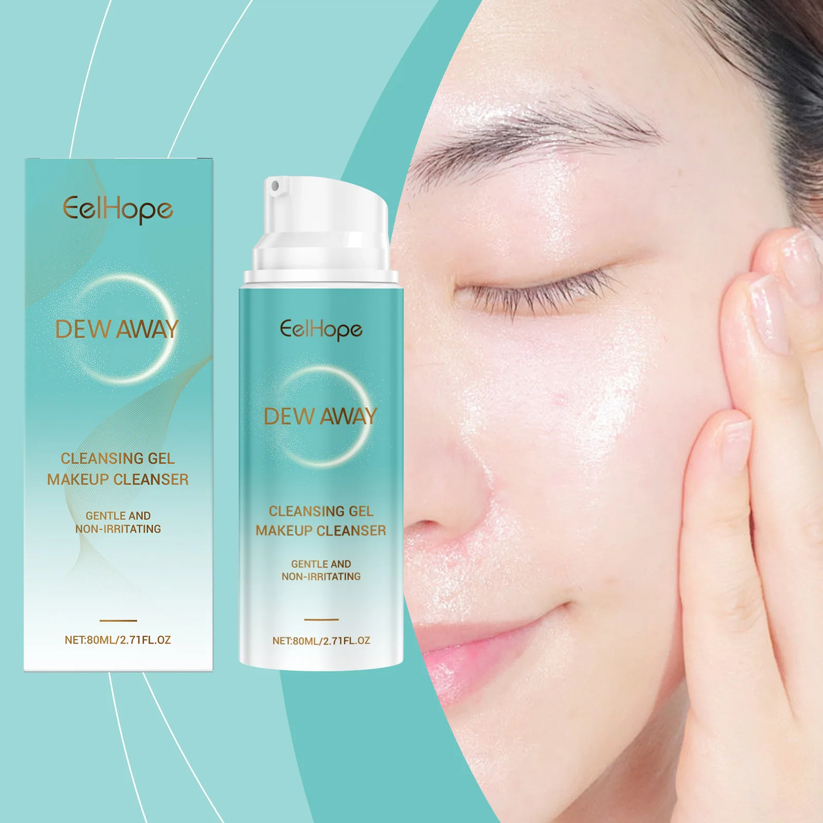 Eelhope Facial Cleanser Gel Makeup Remover Smooth Moisturize Skin Refreshing Oil Control Blackhead Removal Deep Cleansing Foam 3