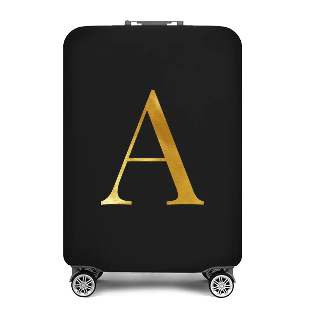 Travel Bag Protector Cover Accessory Bag Elastic Bag Luggage Cover 26 English Letter Printed for 18-28 Inch Suitcase Dust Cover 5