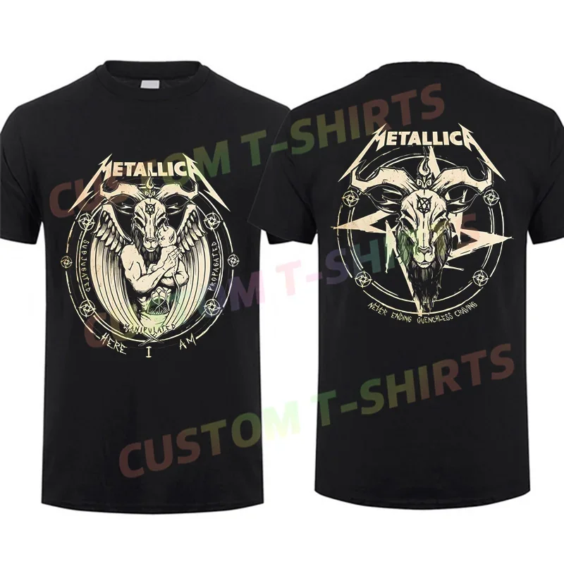 

2024 Men T Shirt Casual Darkness Son T-Shirt Black By Metallicat Graphic Summer Short Sleeves 100% Cotton S-3XL Cool Tee