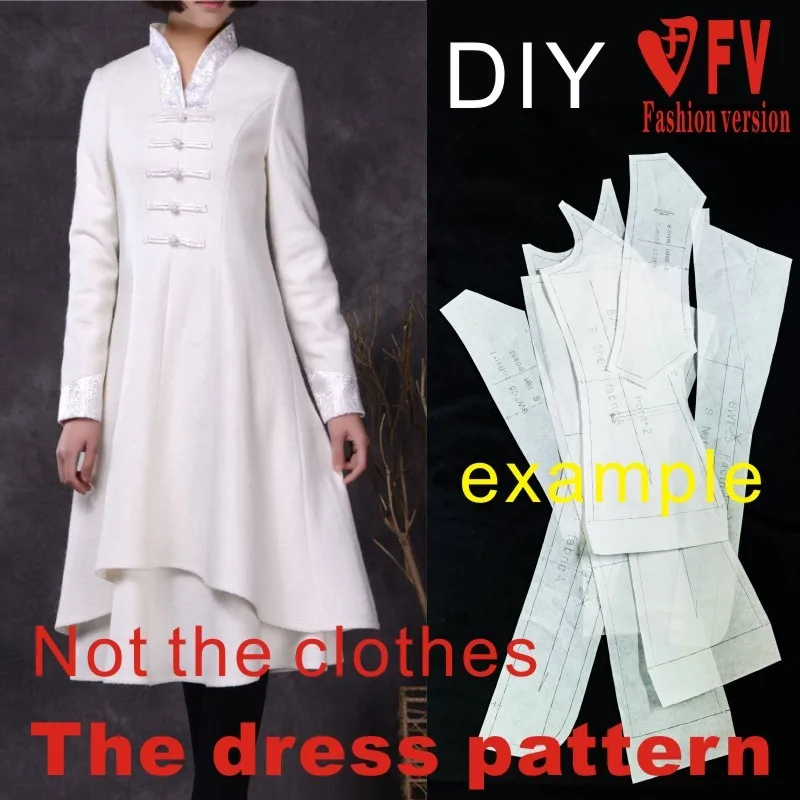 Clothing DIY The dress Dresses Sewing Pattern cutting drawing Dress Sewing Template BLQ-266