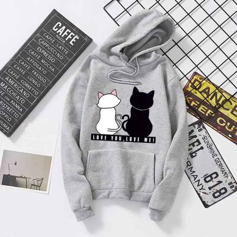 Spring Autumn Long Sleeve O-Neck Couple Sweatshirt Hoodies Unisex Hoodies Men Women Personalized Printing Pullover Tops (S-4XL)
