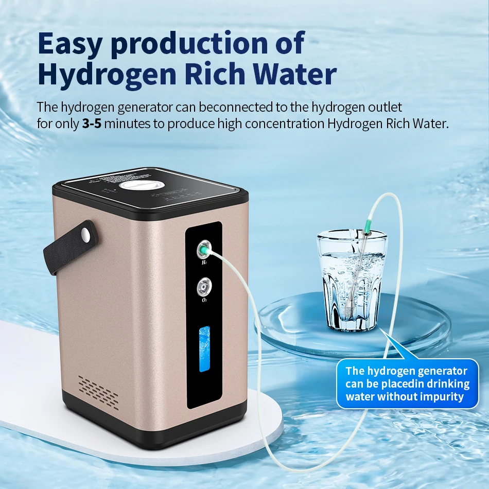 Suyzeko 450ML 水素水生成器 Suyzeko 水素水生成器 450 ミリリットル分子水素吸入機 H2 Inalador