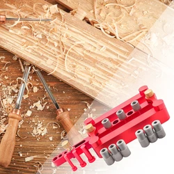 Kit d'outils de perçage, gabarit de chevilles, pour le travail du bois, localisateur de trous, centrage, Portable, amovible, alliage d'aluminium, perforateur domestique 