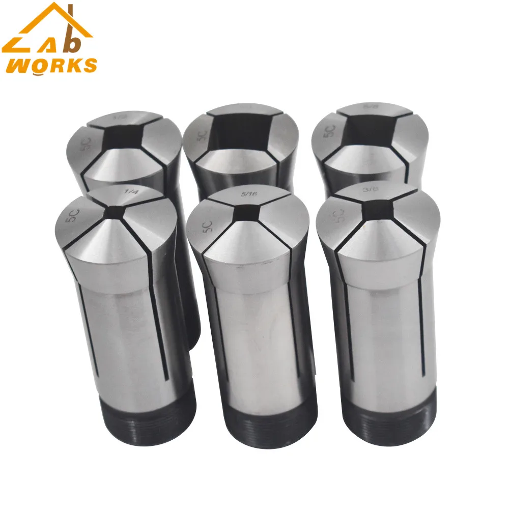 6 Pack 5C Square Collet Set 1/4'' - 3/4'' Harden Machinist Tool Chuck угольник harden