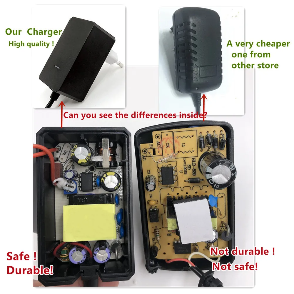4.2V 3A 5.5*2.1mm AC DC Power Supply Adapter Charger For 1series 4.2V 3.7V 3.6V 18650 Li-ion Li-po Battery