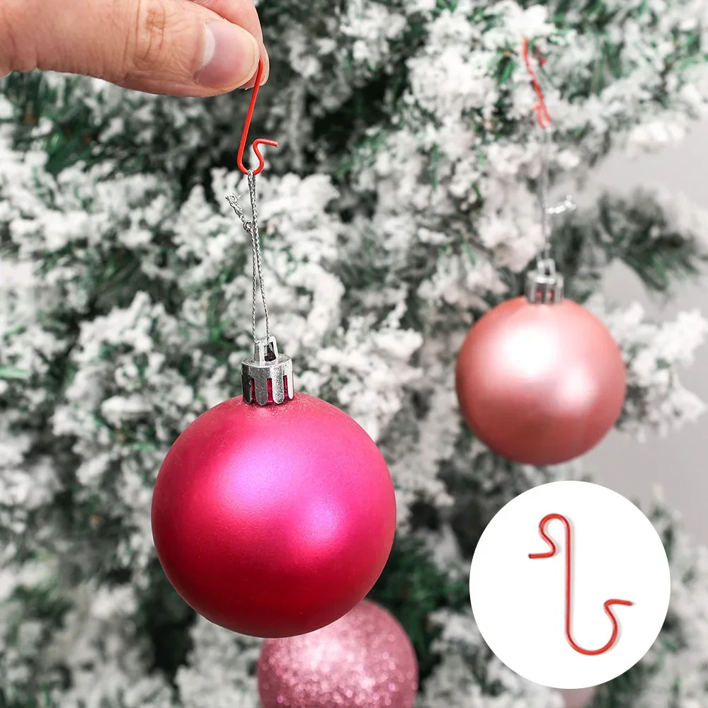 Christmas Metal S-Shaped Hooks Xmas Tree Ball Gold Silver Pendant Hanging Holders Home Party Christmas Decoration Hook 100/50Pcs Christmas Decorations