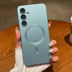 Luxury Matte Magnetic Phone Case - Soft Protective Cover - Galaxy S26 Plus (Sierra Blue)