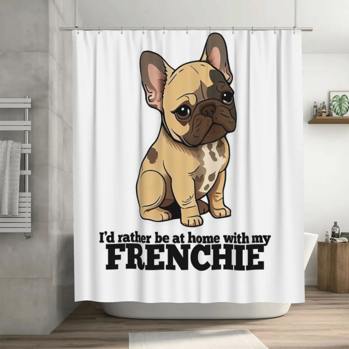 

Я предпочитаю быть дома с моей французской душевой занавеской 72x72 дюйма с крючками, самодельная защита конфиденциальности с узорами