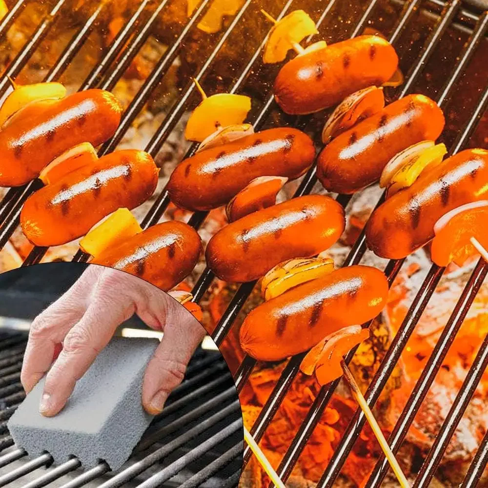 1-20PCS BBQ Grill Cleaning Bricks BBQ Heat Resistant Cleaning Pumice Brush Powerful Stain Remover Tools Tools