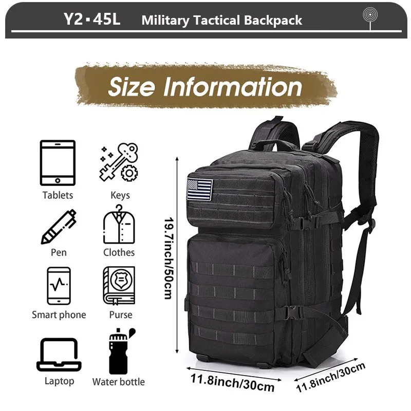 QT&QY 30/50L Man Tactical Backpacks Military Traveling Bags Army Outdoor 3P  Assault Pack EDC Molle Pack For Trekking Hunting Bag - AliExpress