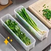 Reusable plastic vegetable storage container, square, hand wash, multi-purpose, clamshell, crisper, suitable for herbs 1