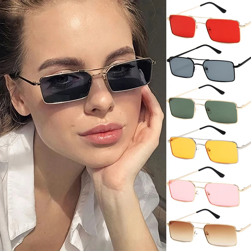 

Солнцезащитные очки в винтажном стиле UV400 для мужчин и женщин, зеркальные солнечные аксессуары в квадратной металлической оправе, в классическом ретро-стиле, 2022