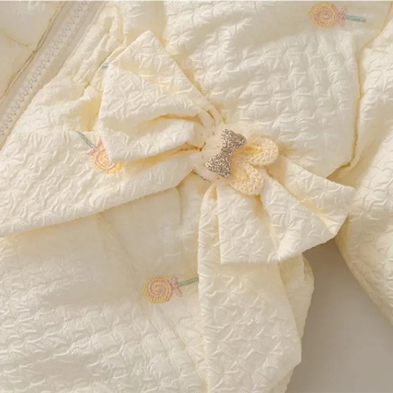 Bodysuits Coats for Infants Newborns Baby Jumpsuit Jacket Girls Hoodied Rompers Children Winter Clothes Birthday Kids Outerwears