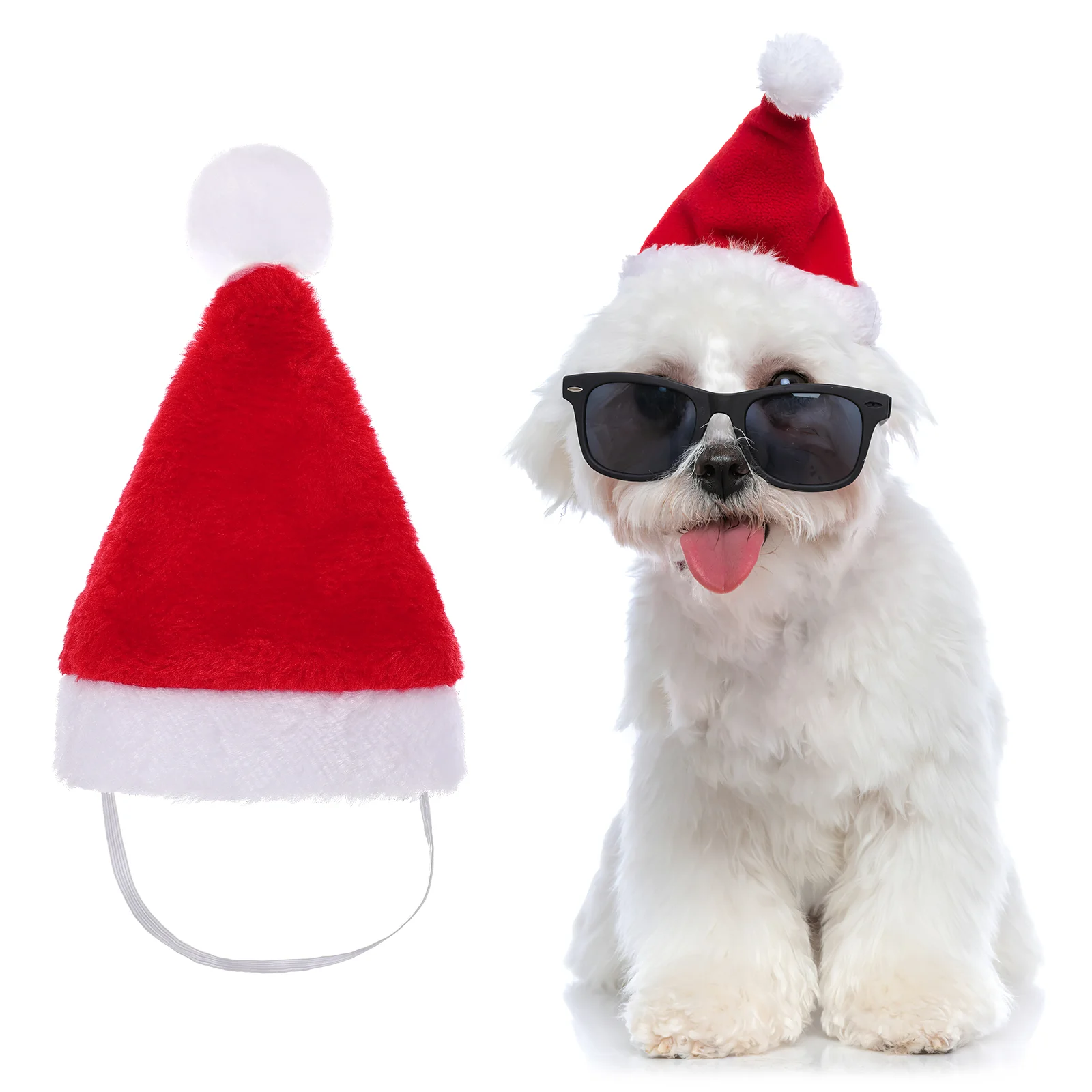 

1pc Adjustable Christmas Pet Hat Kitten Puppy Santa Hat Dogs Cats Christmas Party Costume Supplies