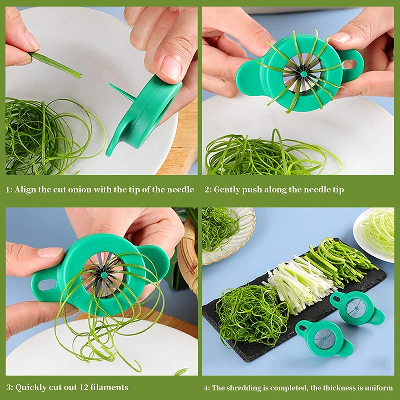 New Green Onion Easy Slicer Shredder Plum Blossom Cut Green Onion Wire  Drawing Kitchen Superfine Vegetable Shredder - AliExpress