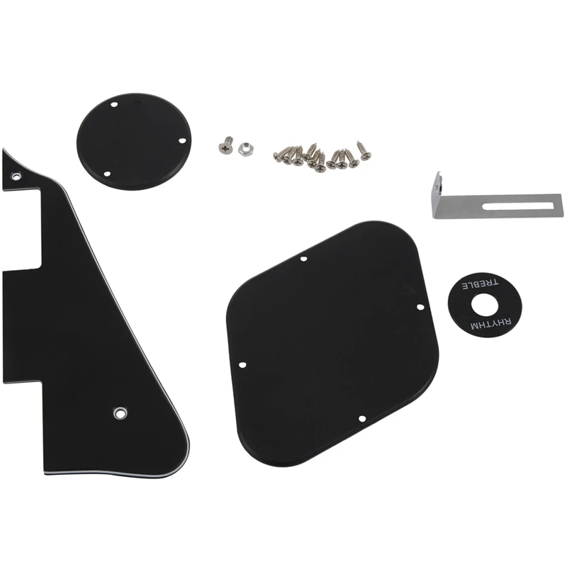 

Quality 2Set Black Pickguard /Cavity /Switch Covers/Pickup Selector Plate /Bracket/Screws For LP Guitar Style