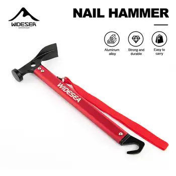 Feriales Widesea Camping-Nagelhammer – Ultraleichte Aluminiumlegierung – Robuster Multifunktions-Hammer für Zeltheringe, Outdoor & Rucksacktouren 1