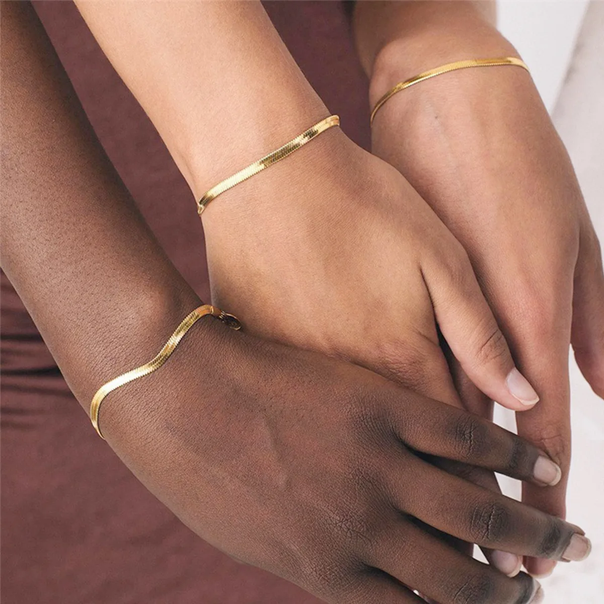 Stainless Steel Bracelet Women's Snake Bone Chain