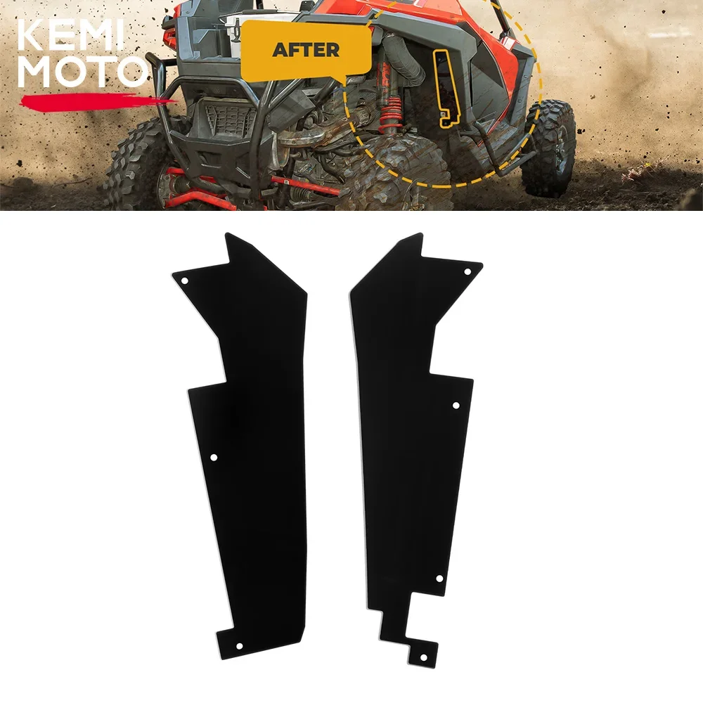 

KEMIMOTO UTV Rear Fender Flares Mud Flap Guard Compatible with Polaris RZR PRO XP XP4 2020-2023 2/4 Seats Rear Wheel Well Block