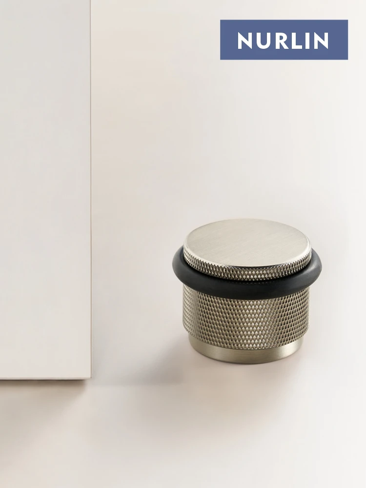 Nurlin Brass Stable New Knurled Door Stopper Gates Knob Adjustable 3cm Height Suitable For Installing Wooden And Cement Flooring