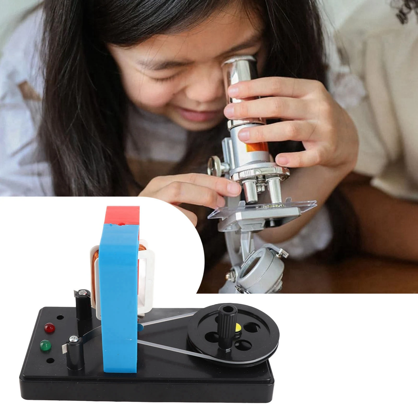 Hand Crank Generator Physical Teaching Demonstration Motor Educational Experiment Generator Model Physical Teaching Generator