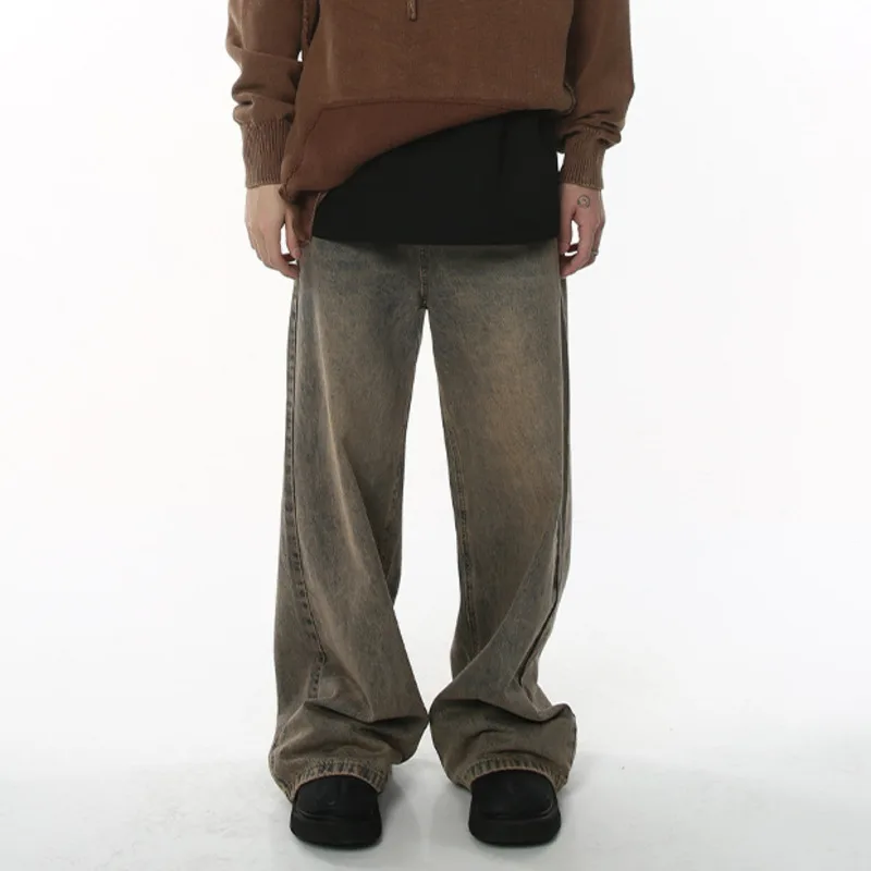 2024 Spring Men's Baggy Distressed Vintage Denim Pants
