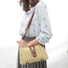 

Boho Paper Rope Rattan Beach Bags for Women Handmade Woven Straw Bag Bohemian Shoulder Crossbody Bag Travel Handbags Purse Tote
