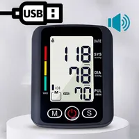 English Voice High Accurate Digital Sphygmomanometer Bp Monitors Electronic Tonometer Arm Cuff Blood Pressure Monitor Talking BP 1