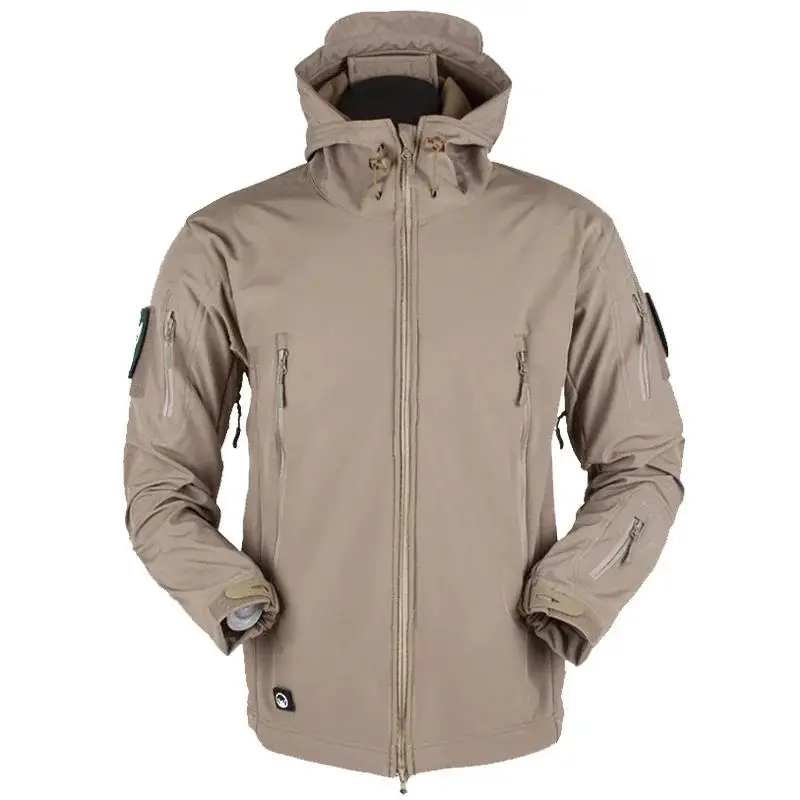 Men's jacket OutdoorNew Military Waterproof Jacket Soft Shell Fleece Breathable Thermal Hooded