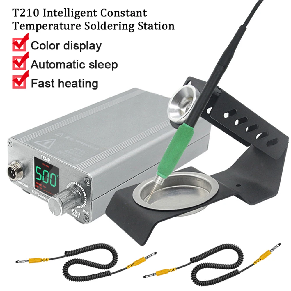 T210 Soldering Station OLED Digital Adjustment Auto Sleep 1s-1.5s Quick Heating JBC 210 Micro Electronic Repair Welding Tools 85w b210 oled digital adjustment auto sleep electronic repair welding tool soldering station 1s quick heating with 210 micro