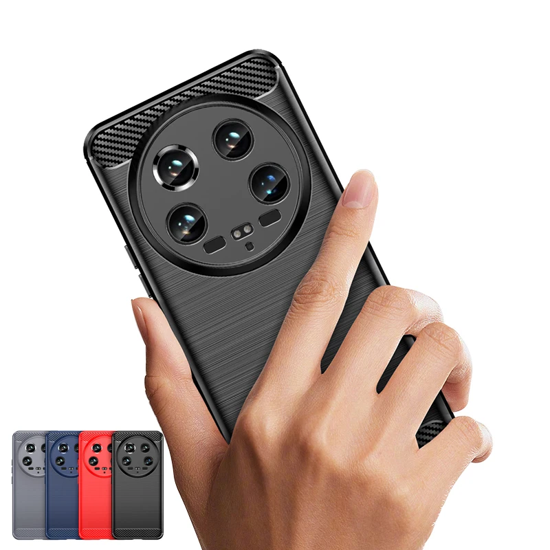 Per Xiaomi 14 Ultra Case Xiaomi 14 Ultra Cover Custodia In Gomma Spazzolata Cover Posteriore Protettiva In Tpu Antiurto Xiaomi 14 Ultra