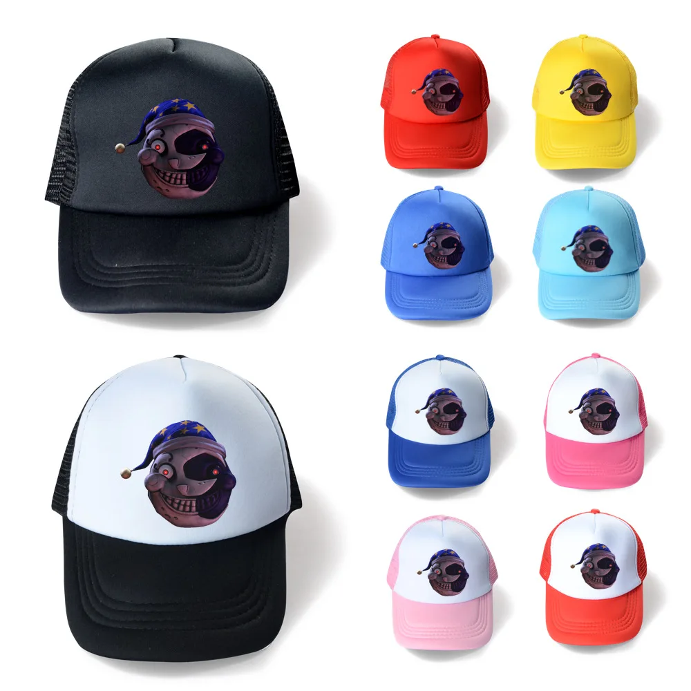 

New Fashion New Moondrop Sundrop FNAF- Sun clown Cartoon Kids Adjustable Baseball Cap Children Boys Girls Mesh Hat Baby Sun Hat