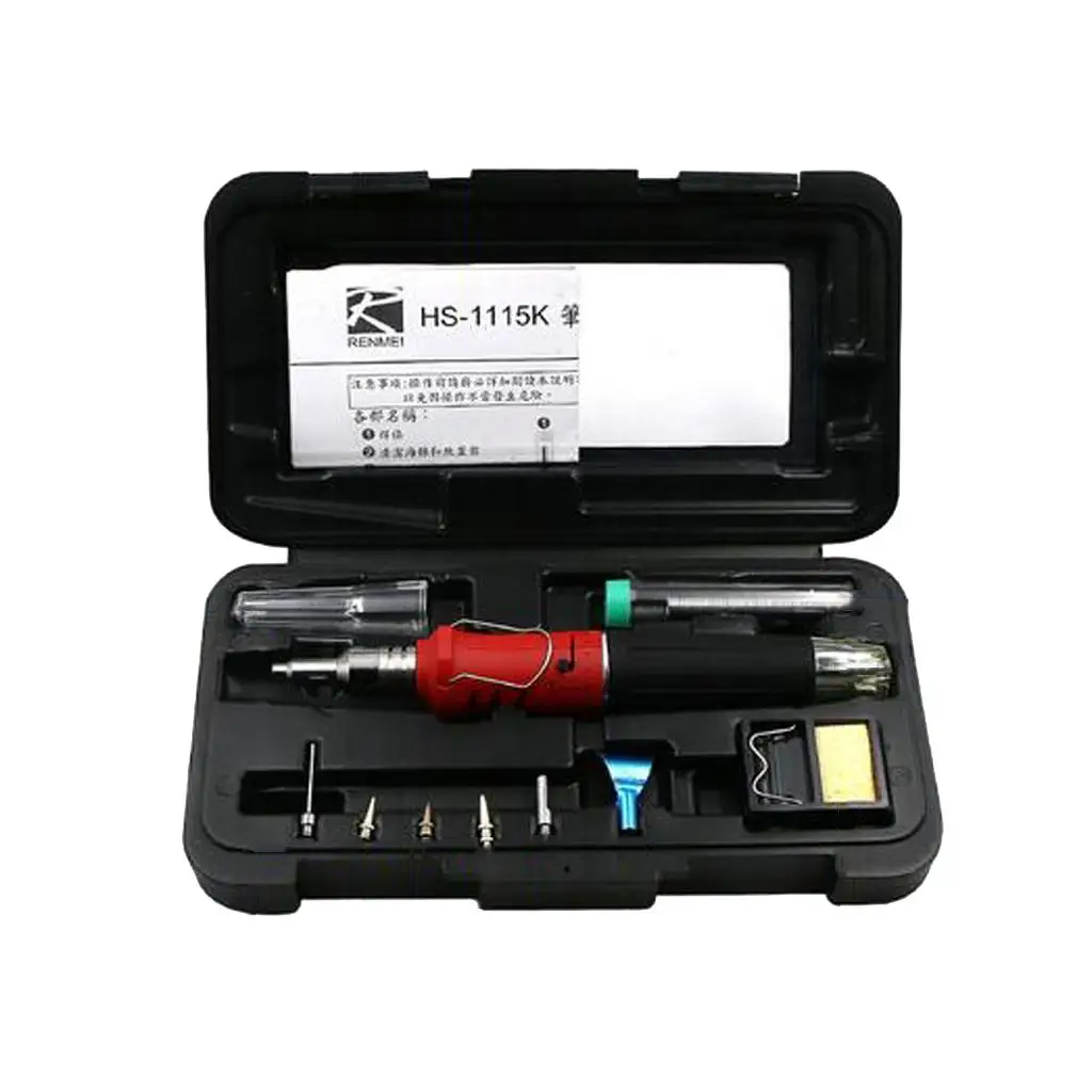 10-in-1 Self-Ignition Gas Soldering Iron Set Cordless Welding Torch Kit Tools 3