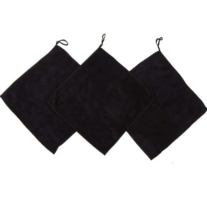 3 Thickened Black Microfiber Towels, Household Towels, Car Cleaning Cloths Multipurpose Wipes 3