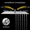 8/10/12 Inch Rainfall Shower Heads Stainless Steel Square Showerhead Ultra Thin Waterfall Shower Head Pressurized Shower Head 4