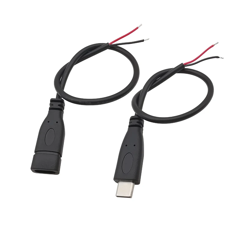 1 pz USB tipo C 2/4 Pin maschio/femmina connettore del cavo presa di tipo C riparazione fai da te ricarica alimentazione cavo di prolunga cavi